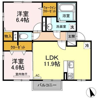 間取図 日豊本線/中津駅 徒歩29分 2階 築6年