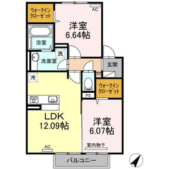 間取図 日豊本線/中津駅 徒歩16分 2階 築6年