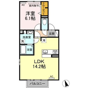 間取図 日豊本線/中津駅 徒歩30分 2階 築4年