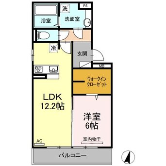 間取図 日豊本線/中津駅 徒歩22分 3階 築3年