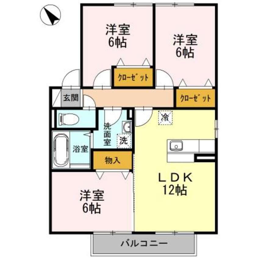 間取図 日豊本線/東中津駅 徒歩31分 2階 築19年