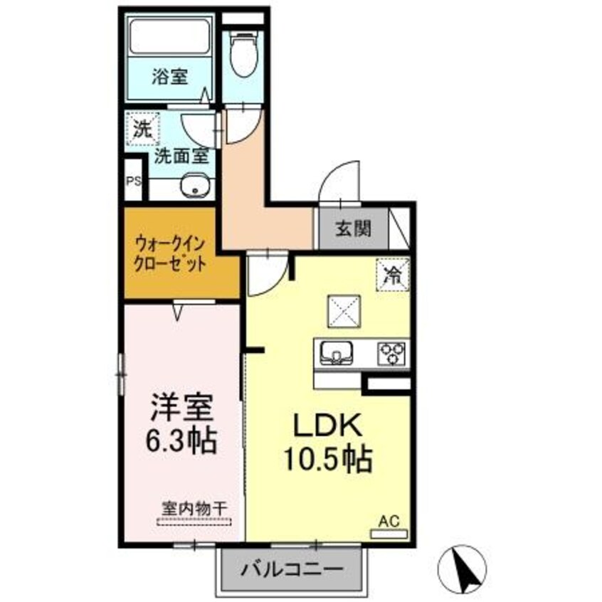 間取図 日豊本線/中津駅 徒歩36分 1階 築3年