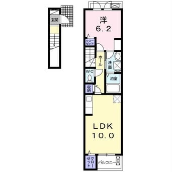 間取図 日豊本線/中津駅 徒歩14分 1-2階 築5年