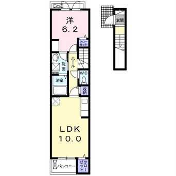 間取図 日豊本線/中津駅 徒歩14分 1-2階 築6年