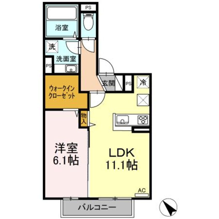 間取図 日豊本線/中津駅 徒歩21分 2階 築3年