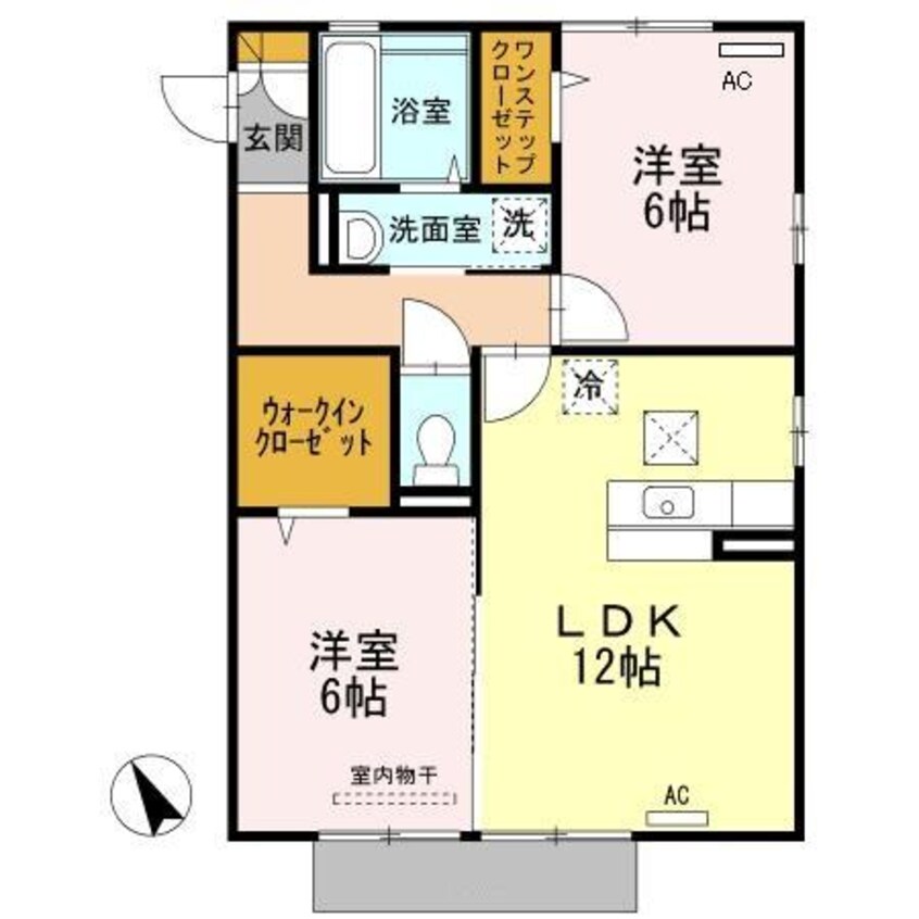 間取図 日豊本線/東中津駅 徒歩20分 1階 築12年