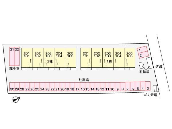 駐車場位置図 日豊本線/中津駅 徒歩25分 1-2階 築5年