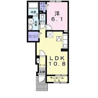 間取図 日豊本線/中津駅 徒歩31分 1階 築3年