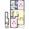 日豊本線/中津駅 徒歩34分 1-2階 築浅 2LDKの間取り