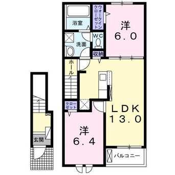 間取図 日豊本線/中津駅 徒歩34分 1-2階 築2年