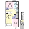 日豊本線/中津駅 バス:5分:停歩13分 1-2階 築19年 2LDKの間取り