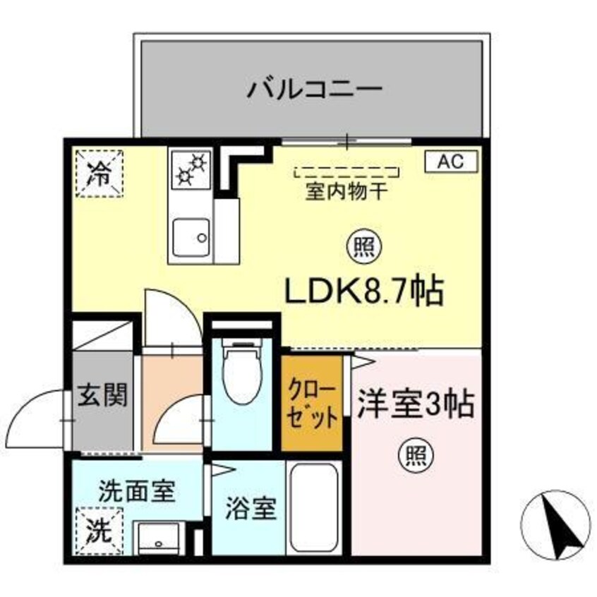 間取図 日豊本線/吉富駅 徒歩6分 2階 1年未満