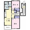 日豊本線/吉富駅 徒歩2分 1-2階 築21年 2LDKの間取り