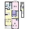 日豊本線/吉富駅 徒歩7分 1-2階 築浅 2LDKの間取り