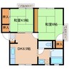日豊本線/中津駅 徒歩12分 2階 築33年 2DKの間取り