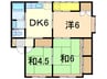 パレスＡ 3DKの間取り