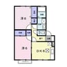 セジュール高見 2DKの間取り