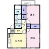 セジュール高見 2DKの間取り