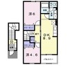 フィガロプラッツ　Ⅰ、Ⅱ 2DKの間取り
