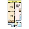 アーバンステージ七番館 2LDKの間取り