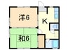 朝日ファーストハイム 2Kの間取り