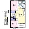 グランジェルメＡ 2DKの間取り