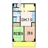 エスポワール・ジン 2DKの間取り
