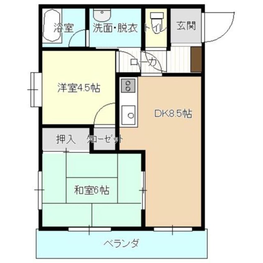 間取図 リバティープラザ袋町