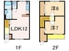 ウッズ３５５１Ａ 2LDKの間取り