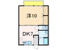 コンフォートヤマモト 1DKの間取り