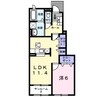 ヴィラ エクセレント Ｂ 1LDKの間取り