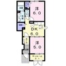 パーチェ 2DKの間取り