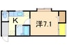 エルカミーノ・レアル 1Kの間取り