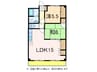 旭町いづみプラザ 2LDKの間取り