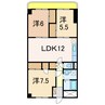 旭町いづみプラザ 3LDKの間取り