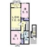 フェニックス・メモリー　D 2LDKの間取り