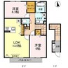 ラフィーネ 2LDKの間取り