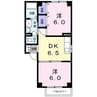 ノイエ・ヴェルトＢ 2DKの間取り