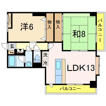 間取図 リバティープラザ長町