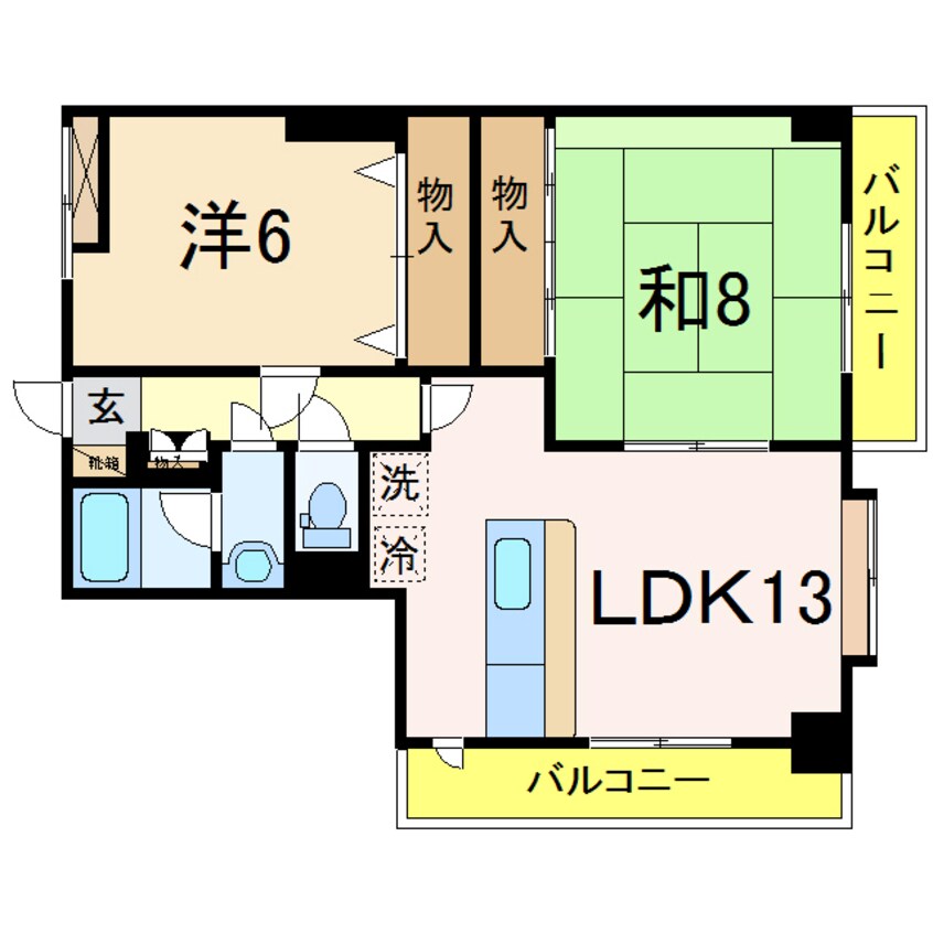 間取図 リバティープラザ長町