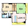 リバティープラザ長町 2LDKの間取り