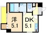 リバティープラザ呉服町 1DKの間取り