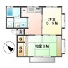 ドリームハイツ 2DKの間取り