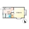 フォレスト希望が丘 1DKの間取り