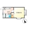 フォレスト希望が丘 1DKの間取り