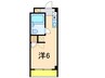 フレクション長岡 1Rの間取り