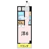 オクトワール長岡中央 1Rの間取り