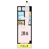 オクトワール長岡中央 1Rの間取り