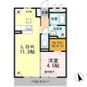 ル・レクチエ 1LDKの間取り
