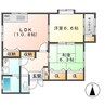 ブルースカイ 2LDKの間取り
